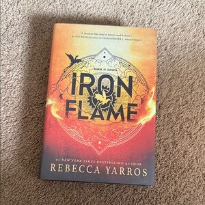 Iron Flame Book by Rebecca Yarros sprayed black edges